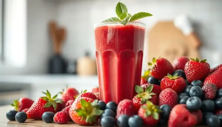 Smoothie aux fruits rouges