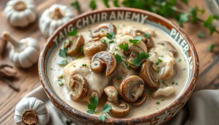 poulet a la creme et aux champignons