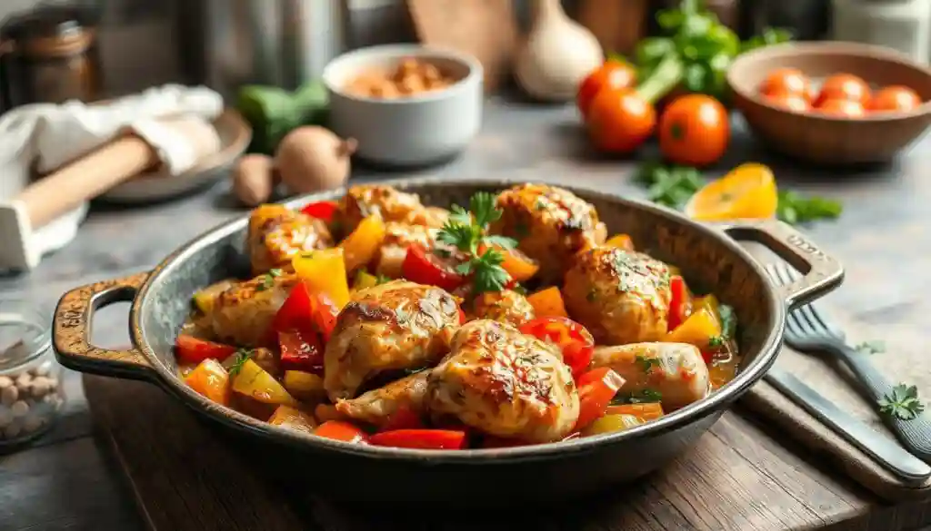 recette-cookeo-poulet-basquaise